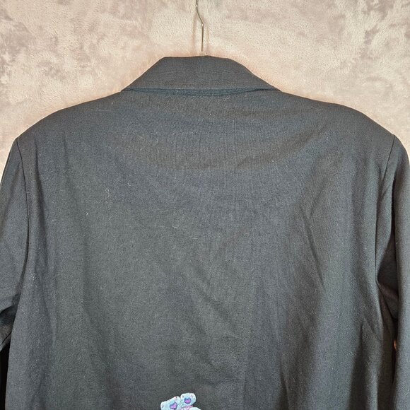 The Quaker Factory Embroidered Jacket Womens L Flwoers Butterflies floral retro - Picture 3 of 12